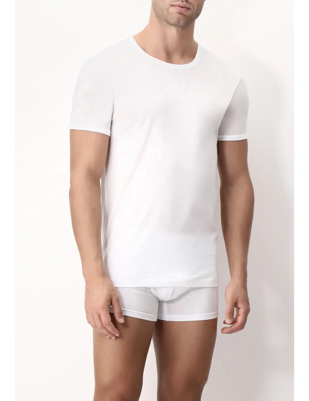 Cagi - t-shirt girocollo in cotone filo di scozia privilegio vcat01318 biancoCagiPassioni Boutique