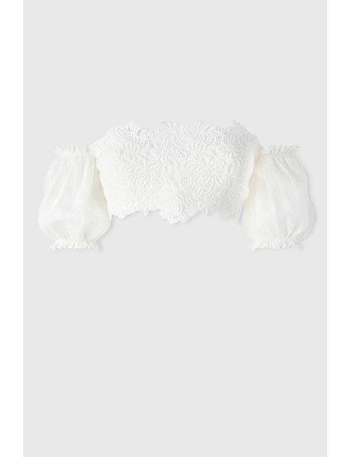 Ermanno scervino - top crop con dettaglio macramé d444l601hew 10601Ermanno ScervinoPassioni Boutique