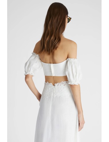 Ermanno scervino - top crop con dettaglio macramé d444l601hew 10601Ermanno ScervinoPassioni Boutique