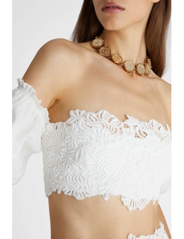 Ermanno scervino - top crop con dettaglio macramé d444l601hew 10601Ermanno ScervinoPassioni Boutique