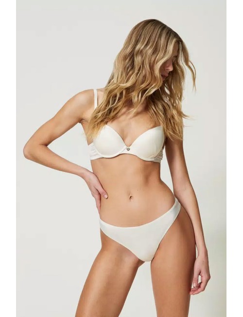 Twinset - reggiseno triangolo in raso antique white 241ll6e22 00245TwinsetPassioni Boutique