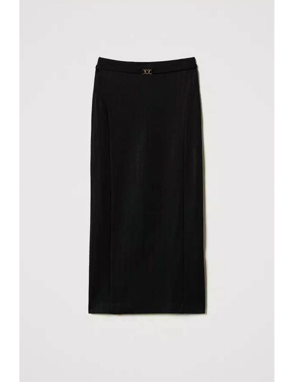 Twinset - gonna in tessuto scuba jacquard nera 242li2ree 00006TwinsetPassioni Boutique