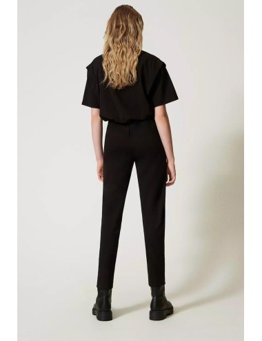 Twinset - pantaloni a sigaretta con elastico nero 242li2mdd 00006TwinsetPassioni Boutique