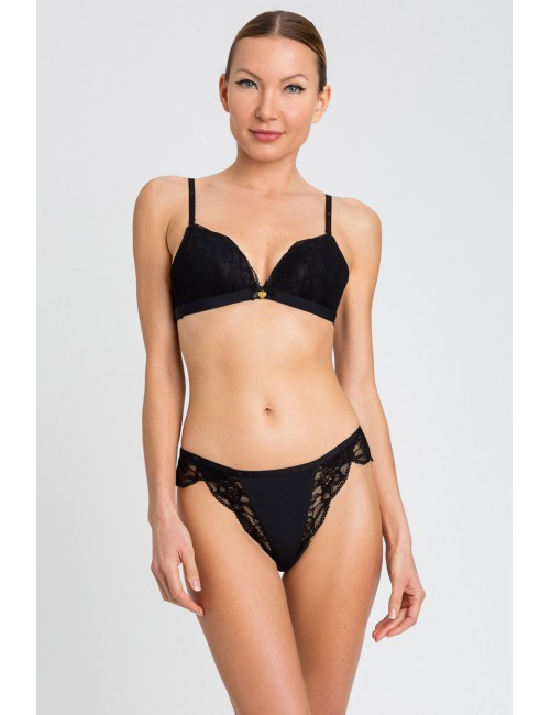 Twinset - slip brasiliana in pizzo nero 242ll6e66 00006TwinsetPassioni Boutique