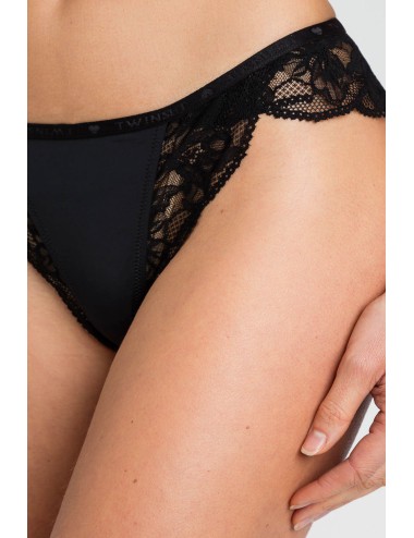 Twinset - slip brasiliana in pizzo nero 242ll6e66 00006TwinsetPassioni Boutique