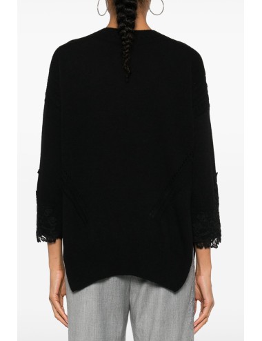 Ermanno scervino - maglia in lana, viscosa e cashmere d454l507apdyi 95708 neroErmanno ScervinoPassioni Boutique