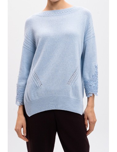Ermanno scervino - maglia in lana, viscosa e cashmere d454l507apdyi 95708 neroErmanno ScervinoPassioni Boutique