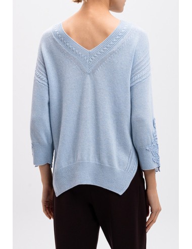 Ermanno scervino - maglia in lana, viscosa e cashmere d454l507apdyi 95708 neroErmanno ScervinoPassioni Boutique