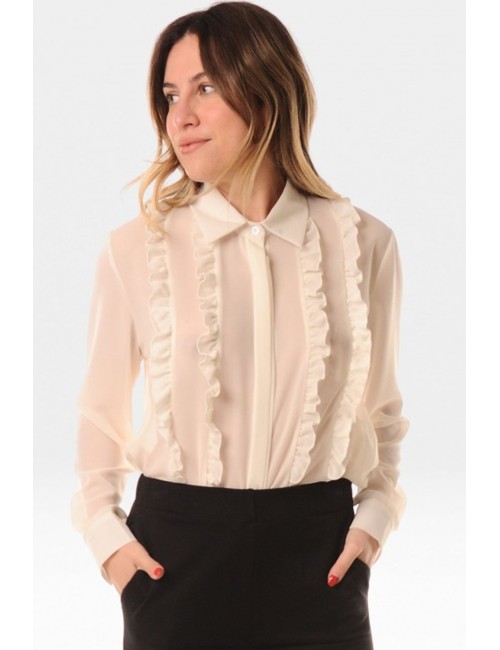 Lokita - blusa georgette manica campana 260 lok23629 cipriaLokitaPassioni Boutique