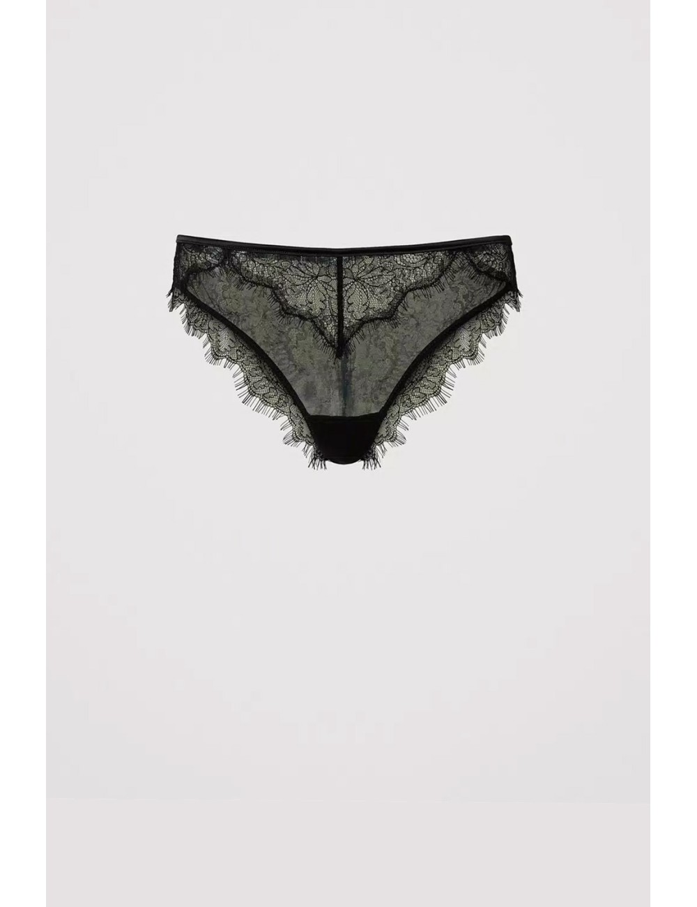 Twinset - slip brasiliana in pizzo e tulle nero 242ll6j77 00006TwinsetPassioni Boutique