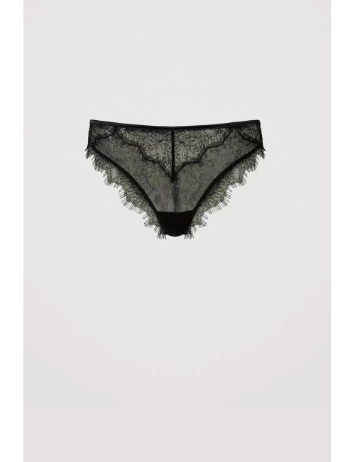 Twinset - slip brasiliana in pizzo nero 242ll6e66 00006TwinsetPassioni Boutique