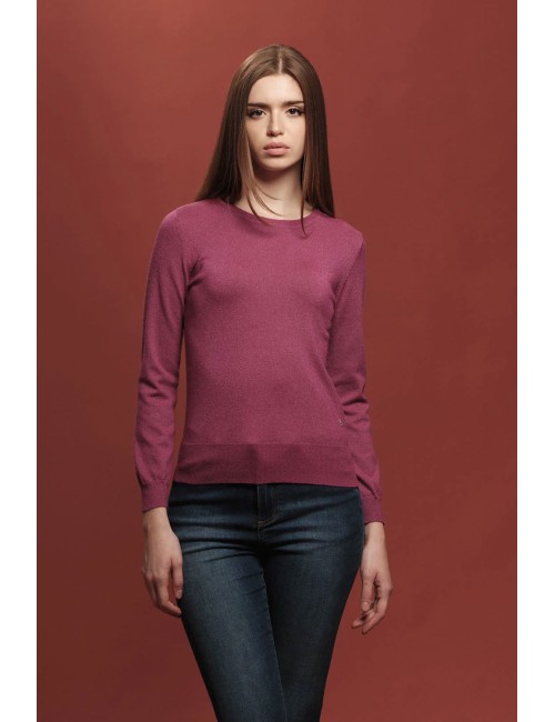 Fresh flower - maglia girocollo lurex ff367 fuxiaFresh FlowerPassioni Boutique