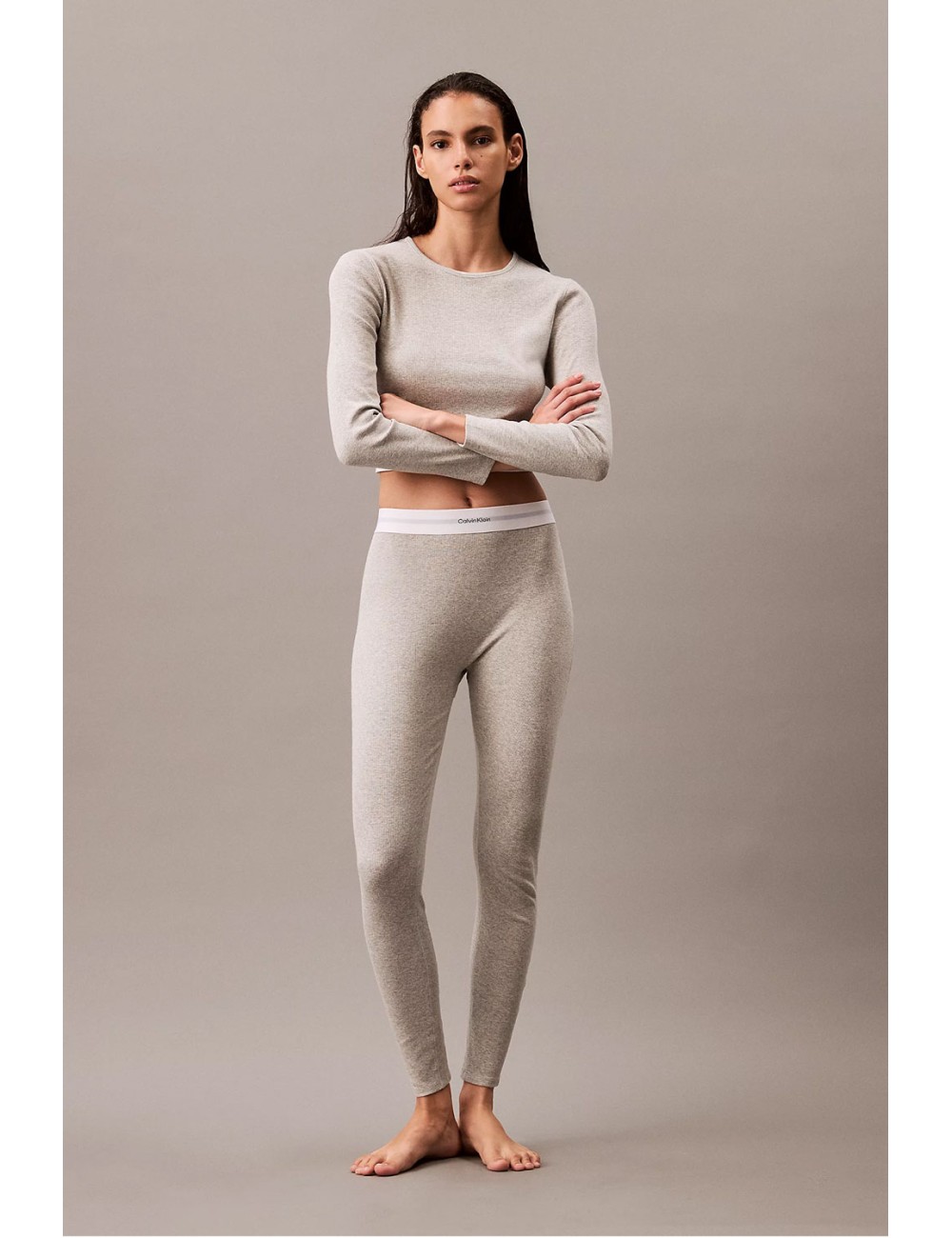Ck - legging lounge - modern rib 000qs7220e-pfaCalvin Klein DonnaPassioni Boutique