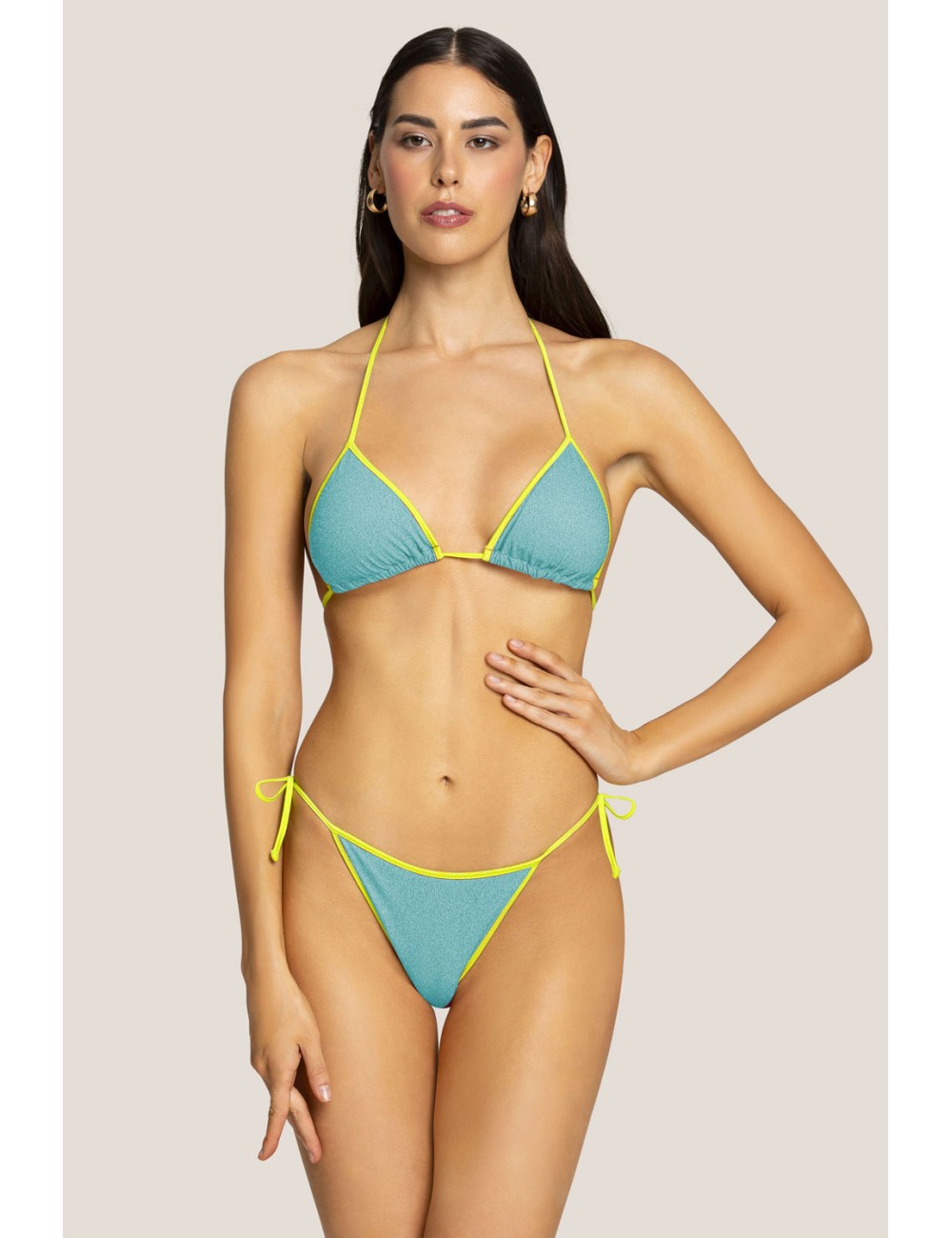 4giveness - triangolo e slip bordato bicolor lurex 125wbwbk5212 8224GivenessPassioni Boutique