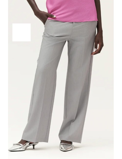 Pantalone a zampetta sfrangiato gambardine ww30509 neroWhite WisePassioni Boutique