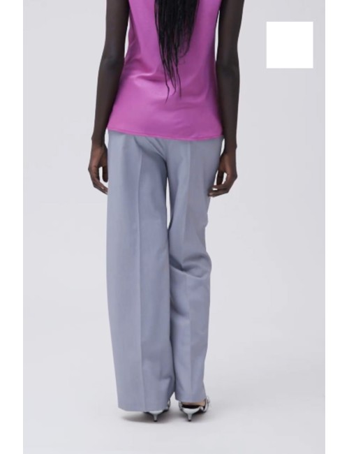 Pantalone a zampetta sfrangiato gambardine ww30509 neroWhite WisePassioni Boutique