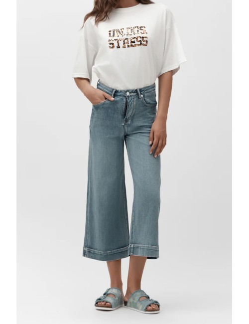 Martina jeans palazzo ww30208White WisePassioni Boutique