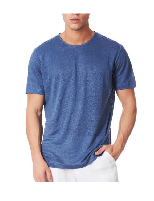 Zeybra - t-shirt in lino aut001 bluZeybraPassioni Boutique
