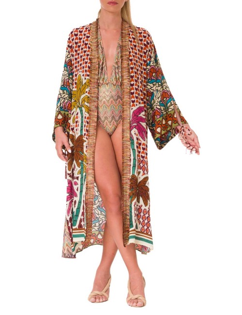 Anjuna - abito michela palme geo cognacAnjunaPassioni Boutique