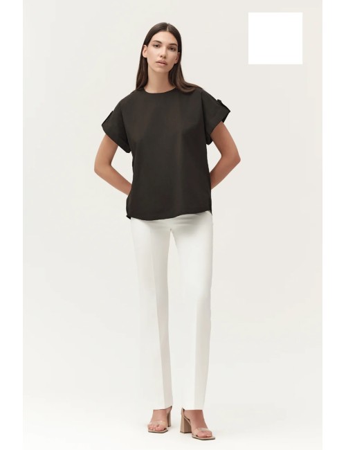 Casacca in cotone con risvolto ww30460 safariWhite WisePassioni Boutique
