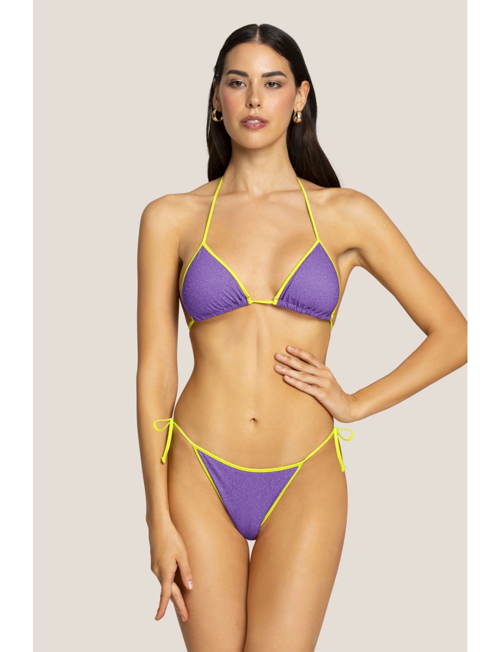 4giveness - triangolo e slip bordato bicolor lurex 125wbwbk5212 7204GivenessPassioni Boutique