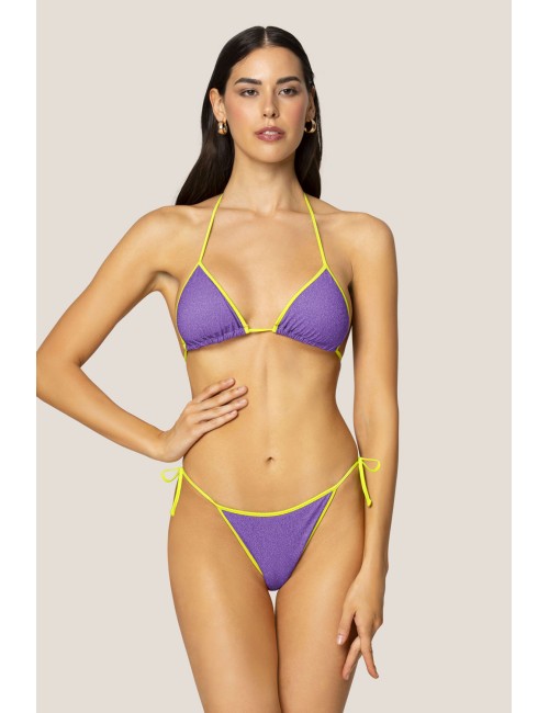 4giveness - triangolo e slip bordato bicolor lurex 125wbwbk5212 8224GivenessPassioni Boutique