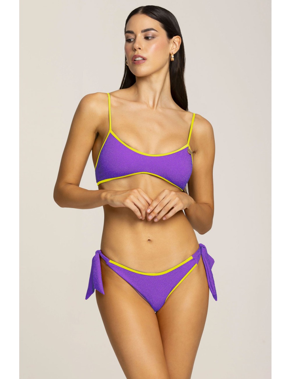 Top e slip marylin bordato bicolore lurex 125wbwbk5214 7204GivenessPassioni Boutique