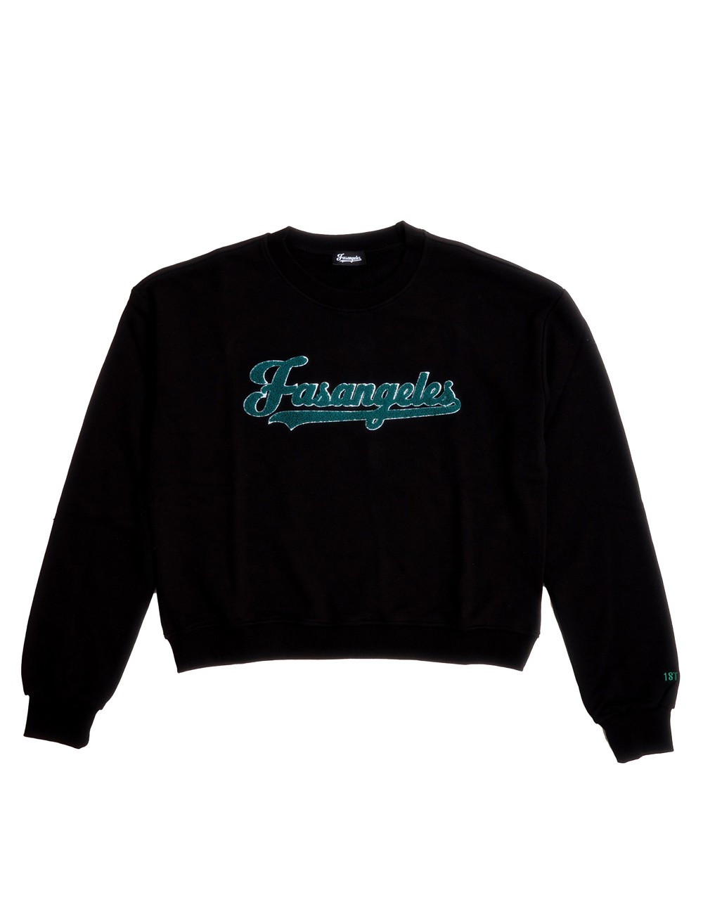 Fasangeles - felpa tuta con logo peluche fa25bc01 blackFasangelesPassioni Boutique