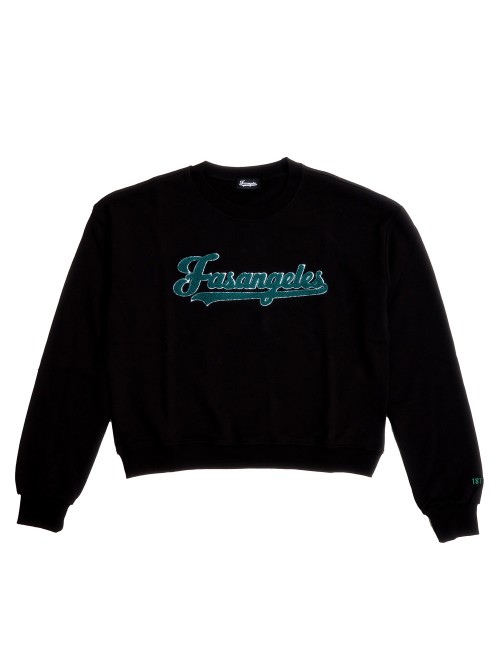 Fasangeles - felpa tuta con logo peluche fa25bc01 blackFasangelesPassioni Boutique