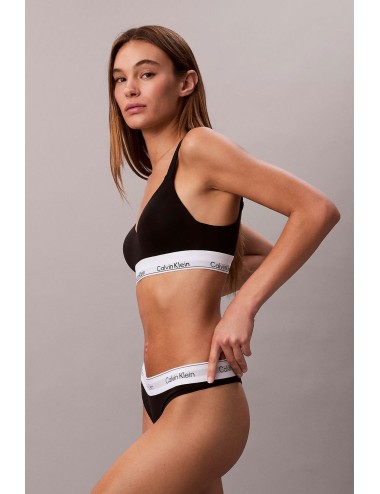 Ck - perizoma - icon cotton modal lv00qf8518 ub1 neroCalvin Klein DonnaPassioni Boutique