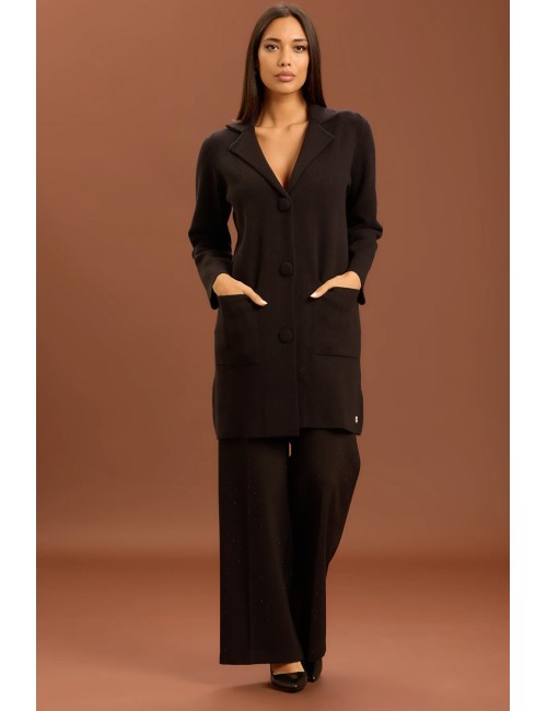Take two - pantalone palazzo punto milano dt01196 neroTake TwoPassioni Boutique