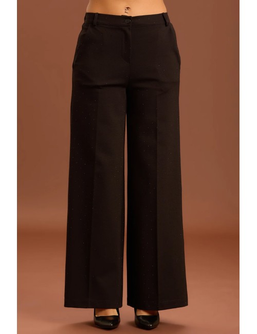 Take two - pantalone palazzo con elastico dt01166 moroTake TwoPassioni Boutique