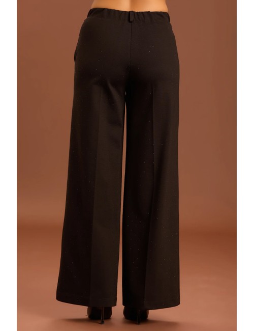 Take two - pantalone palazzo con elastico dt01166 moroTake TwoPassioni Boutique