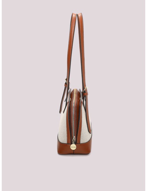 Mimi muà - borsa shopping con manico intrecciato m8-y201371 cuoioMimi-MuaPassioni Boutique