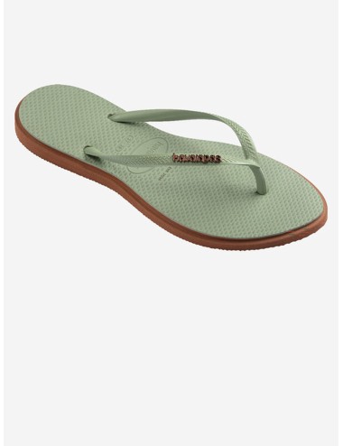 Donna infradito havaianas slim glow dark brown strass e perlineHavaianasPassioni Boutique