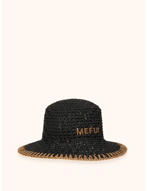 Mefui - donna cappello me fui paglia nero multicolor tesa media ma26-sw0220bkMefuiPassioni Boutique