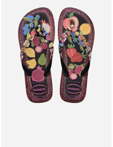Donna infradito havaianas slim glow dark brown strass e perlineHavaianasPassioni Boutique