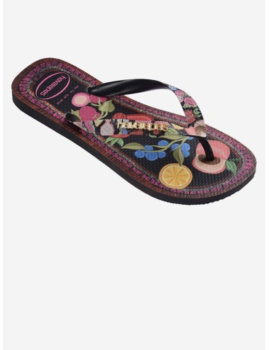 Donna infradito havaianas slim glow dark brown strass e perlineHavaianasPassioni Boutique