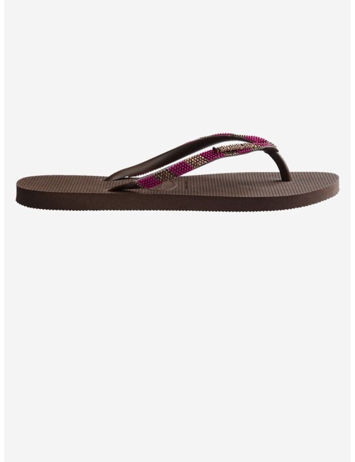 Donna infradito havaianas slim glow arancioni strass e perlineHavaianasPassioni Boutique