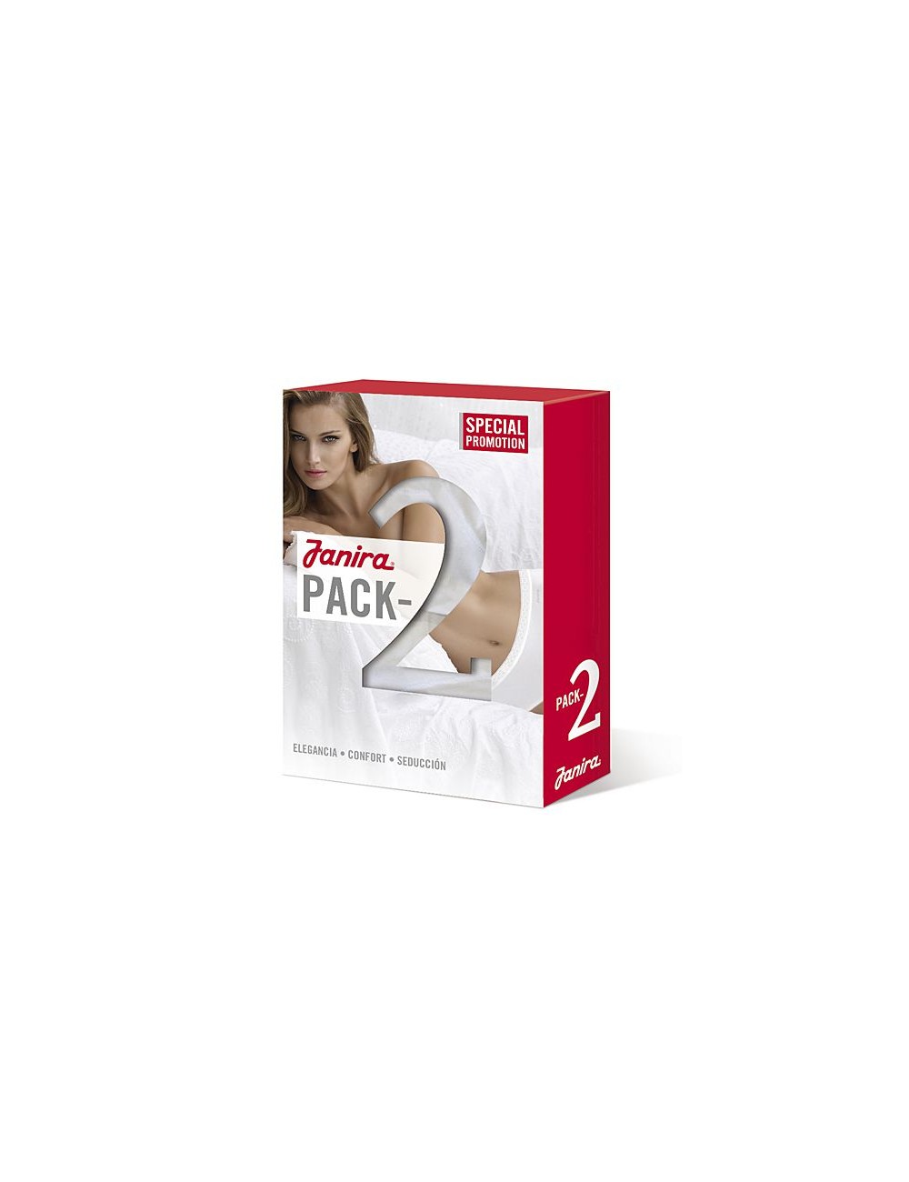 Bi-pack 2 midi esencial slip vita alta 1031481 biancoJaniraPassioni Boutique