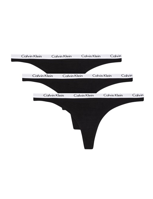 Ck - perizoma 3pack cotton strech 000qd3587e 001Calvin Klein DonnaPassioni Boutique