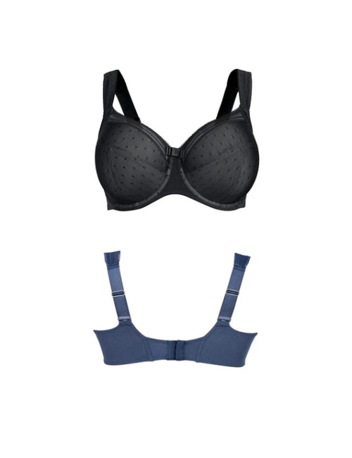 Rosa faia - reggiseno con ferretto emily 5201 001 neroRosa FaiaPassioni Boutique