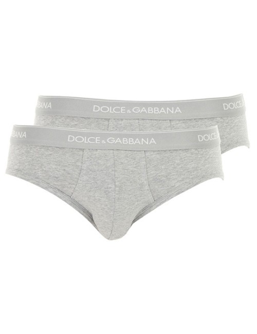 Dolce&gabbana - slip medio 2pack strech cotton n9a03j o0025 grigioDolceGabbanaPassioni Boutique