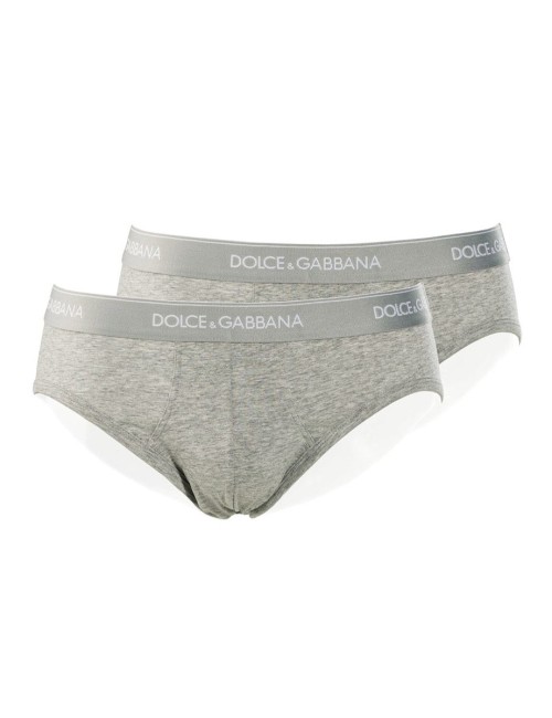 Dolce&gabbana - slip medio 2pack strech cotton n9a03j o0025 grigioDolceGabbanaPassioni Boutique