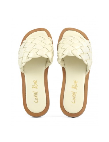 Coral blue - sandali in pelle intrecciata cb.k221.15/whiCoral BluePassioni Boutique