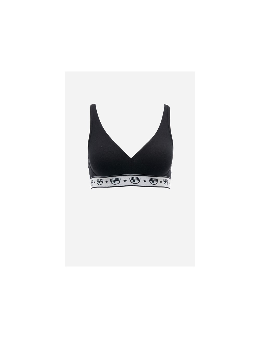 Chiaraferragni - reggiseno triangolo maxi logomania 4605 3224 0555 neroChiara FerragniPassioni Boutique
