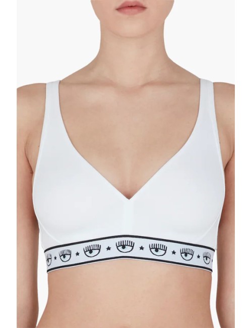 Chiaraferragni - reggiseno triangolo maxi logomania 4605 3224 0555 neroChiara FerragniPassioni Boutique