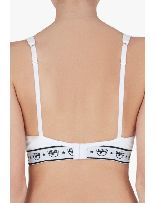 Chiaraferragni - reggiseno triangolo maxi logomania 4605 3224 0555 neroChiara FerragniPassioni Boutique