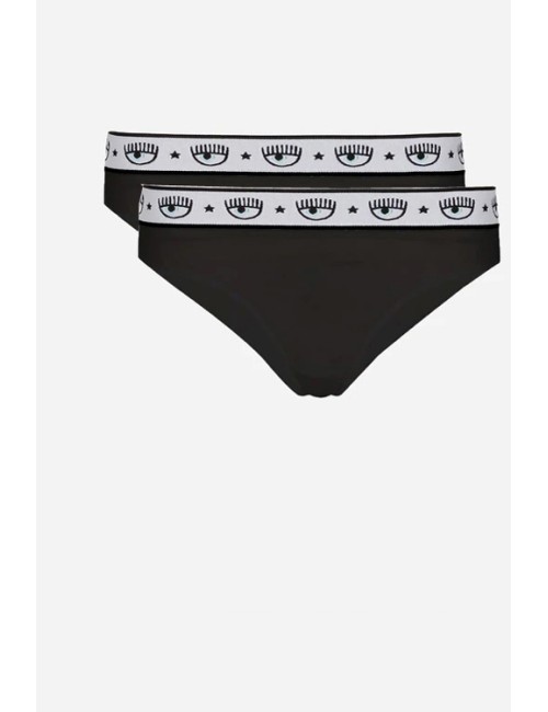 Chiaraferragni - slip brasiliano bipack logomania 4704 3224 0555 neroChiara FerragniPassioni Boutique
