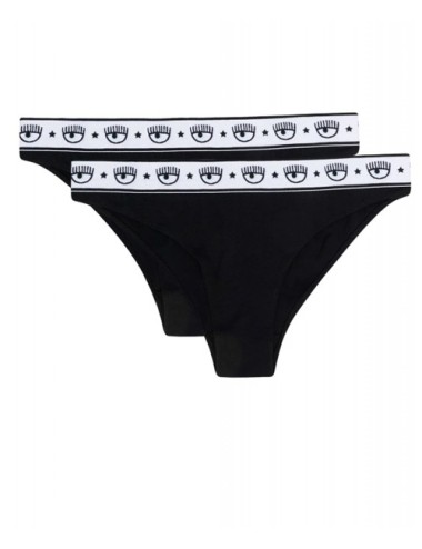 Chiaraferragni - slip brasiliano bipack logomania 4704 3224 0555 neroChiara FerragniPassioni Boutique